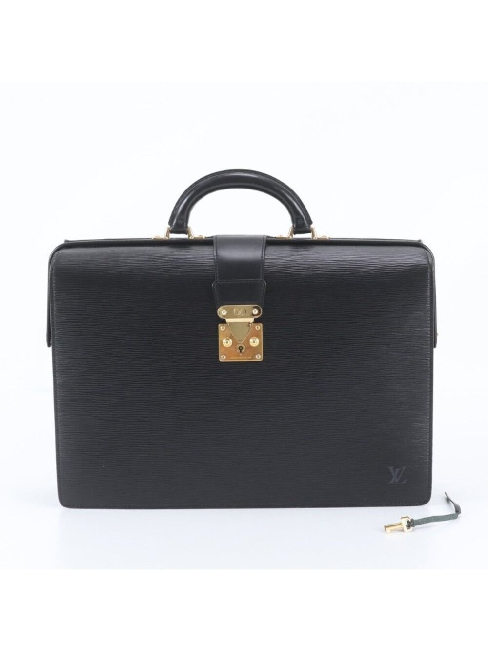 Louis Vuitton Epi Serviette Fermoir Leather Business Bag Document Bag